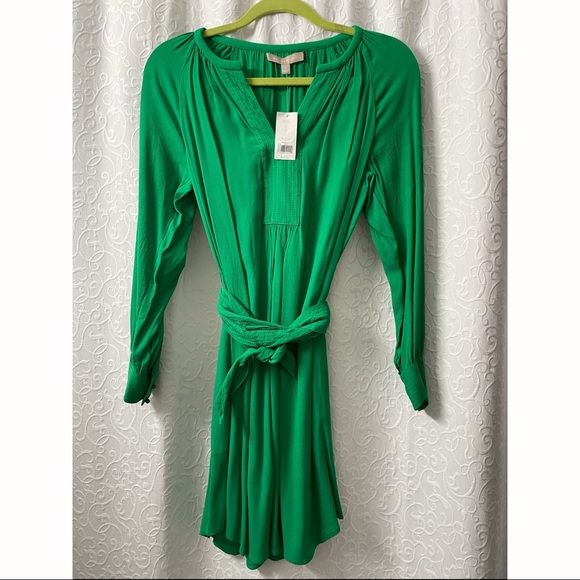 NWT Banana Republic Green Tie Dress - Size 0 - Picture 1 of 4